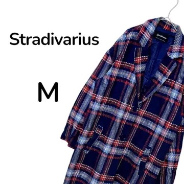 스트라디바리우스 체스터 코트 M 사이즈 체크 무늬