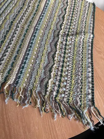 핸드메이드 프린지 담요 무릎담요