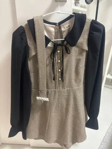 evelyn 초커 올인원 원피스 브라운