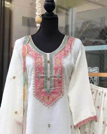 쿠르타, 팬츠, 숄 (3종 세트)