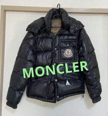 MONCLER 블랙 다운 자켓 애니메이션 택