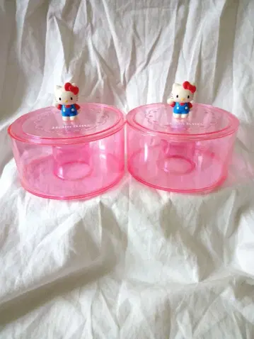 레어 헬로키티 피규어 포함 소품함 2000년 레트로 2개