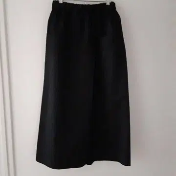 melange 메주 랩 팬츠 랩 스커트 블랙