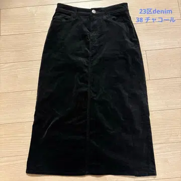 23구 데님 차콜 그레이 스커트 38