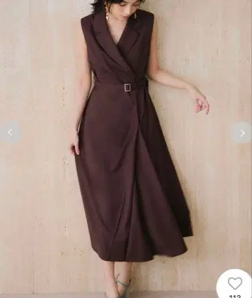 신상 FRAY I.D 드레이프 테일러드 베스트 원피스 미사용 새상품