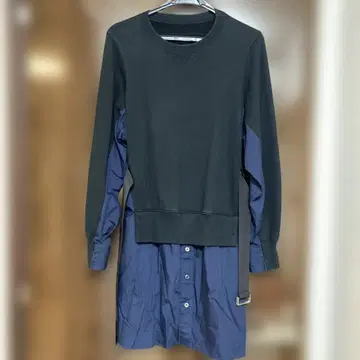 sacai 트레이닝복 셔츠 절개 상의 원피스 벨트 포함