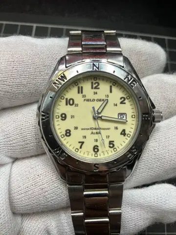 실작동 SEIKO ALBA FIELD GEAR 손목시계 밀리터리 빈티지