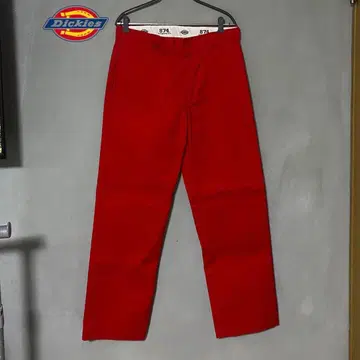 디키즈 874 워크 팬츠 레드 3 4