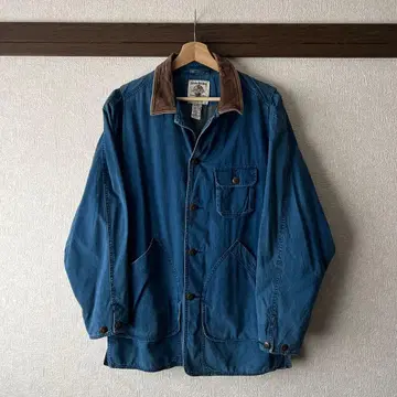 80s 90s 바나나리퍼블릭 커버올 헌팅 자켓 옷깃 천연 가죽