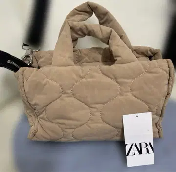 ZARA 베이지 퀼팅 숄더백