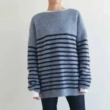 FASHFREN 파슈프렌 알파카 혼방 보더 니트 다이칸야마