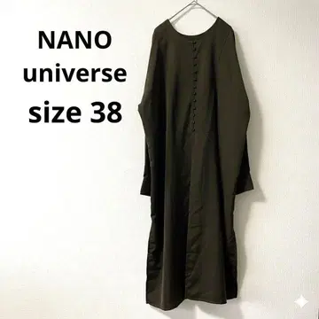 [ 나노 유니버스 ] 롱 원피스 사이즈 38 카키 앞 슬릿 봄/가을
