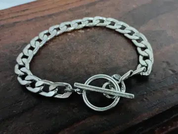 실버 체인 팔찌 토글식