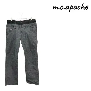 m.c.apache 그레이 캐주얼 팬츠, 남성용 L