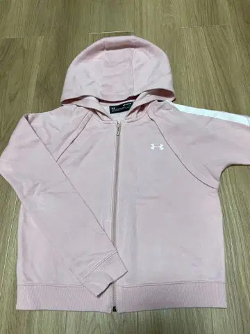 언더아머 핑크 풀 집업 후드티 M