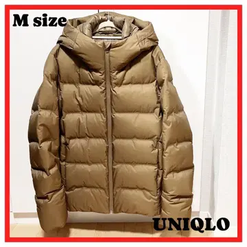 [ 새상품급 ] UNIQLO M 사이즈 브라운 심리스 다운 자켓