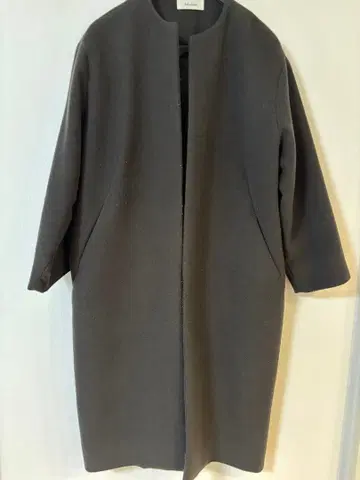 Mila Owen 노카라 롱 코트 블랙