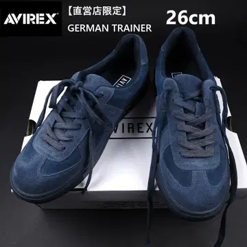 AVIREX GERMAN TRAINER 소가죽 26cm 네이비 전시품
