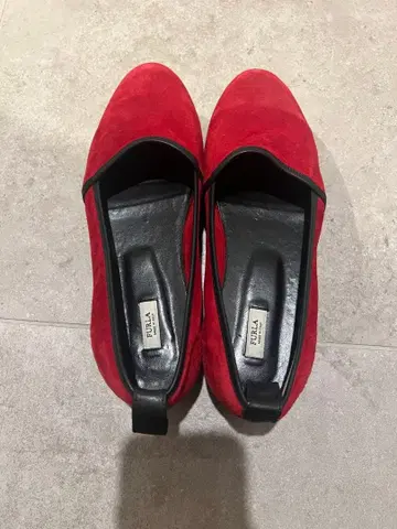 레드 스웨이드 에스파드리유 슬립온