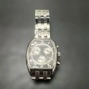 SONNE 크로노그래프 손목시계 실버