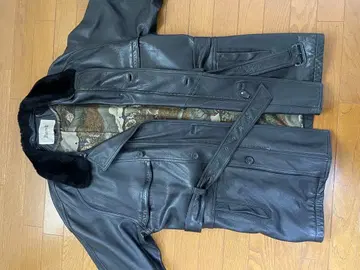 램 가죽 롱 자켓 블랙 퍼 포함