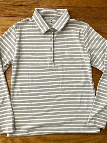 mont-bell 스트라이프 스냅 긴팔 피케 셔츠 M 1114384