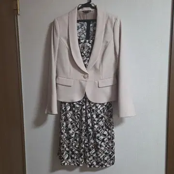 베이지 자켓 원피스 세트 11AR