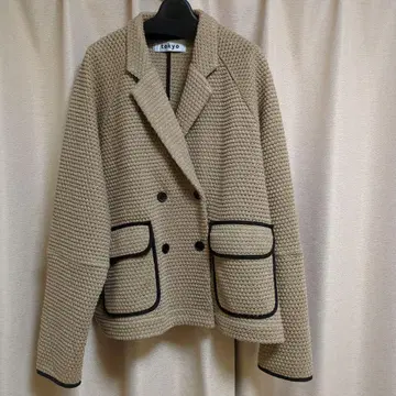 CYAN tokyo 베이지 더블 브레스트 자켓