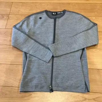 DESCENTE 그레이 집업 상의 46/S 골프웨어
