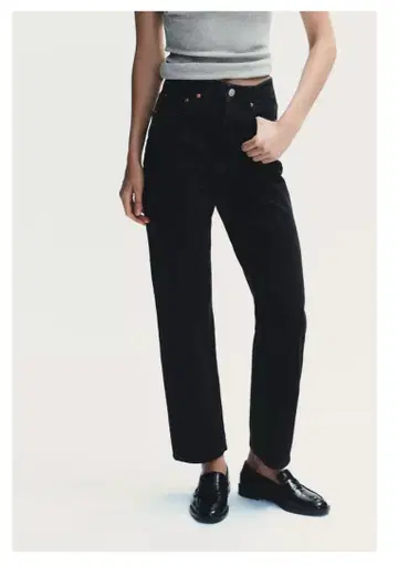 블랙 스트레이트 데님 미사용 택 포함 zara