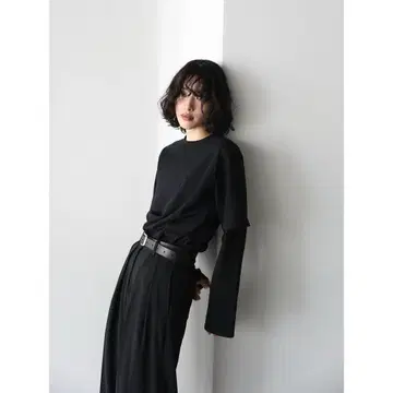 aere layered sleeve cut&sew 레이어드 티셔츠