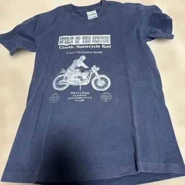 클래식 바이크 이벤트 T셔츠 S 네이비