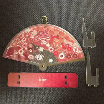 FUKUYA 아크릴 프레임 부채 빨간색 fanfancy+