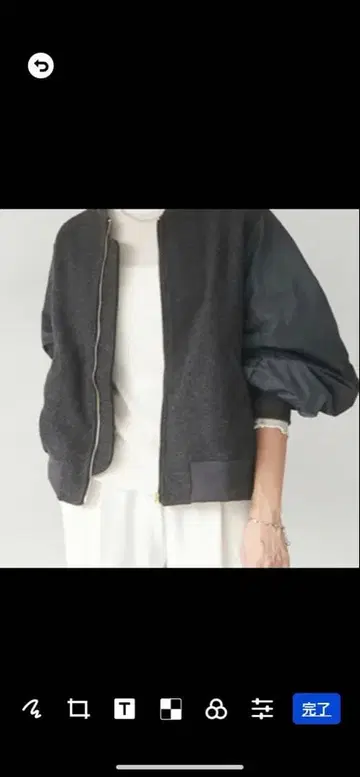 [ 새상품 ] ESICA MA-1 퍼프 슬리브 자켓