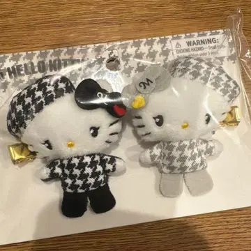 헬로키티 헤어 클립 세트 흑백 걸리시 쌍둥이 코디