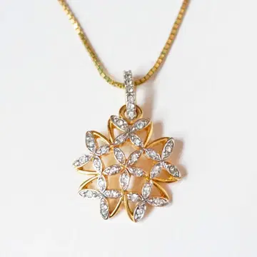 스와로브스키 플라워 크리스탈 펜던트