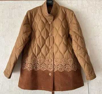 미사용 BiBi 퀼팅 경량 코트 레이스 일본제 13AR