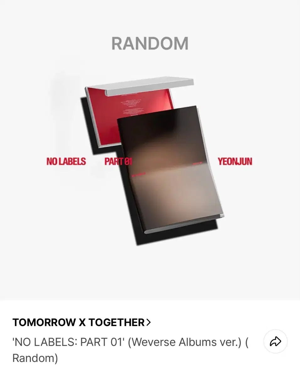 (Includes pre-order benefit) TXT Yeonjun solo album NO LABELS sealed