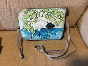 백학 자수 숄더백