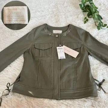 미사용 새상품 Feroux 비쥬 밀리터리 자켓 카키 택 포함 M