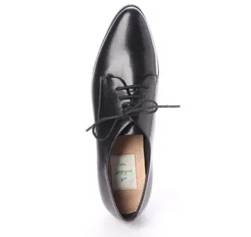 인챈티드 천연 가죽 포인트 레이스업 슈즈