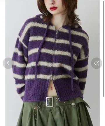 jouetie 재기 보더 더블 zip 후디