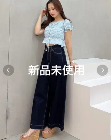 MERCURYDUO 플레어 풀렝스 데님 청바지 데님 팬츠