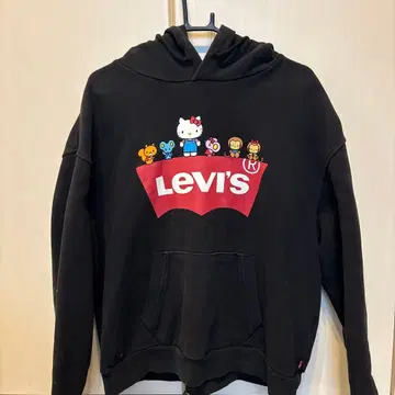 Levi's Hello Kitty 블랙 후드티