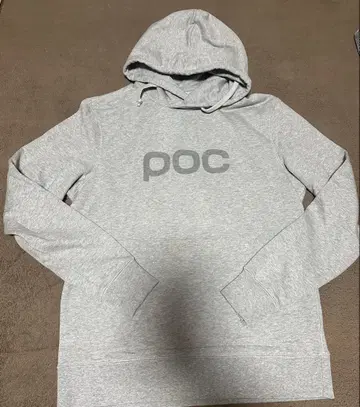 poc 로고 후드티 그레이 후디 자전거 헬멧