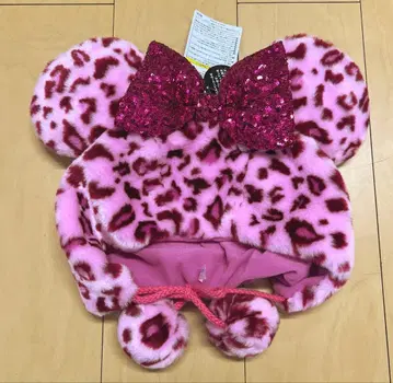 디즈니 팬캡 미니 레오파드 무늬 레오파드 핑크