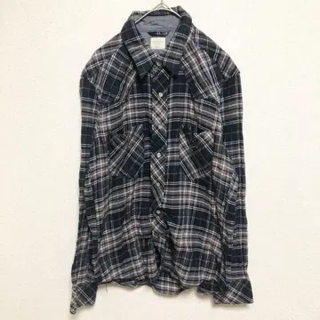 [ BACK NUMBER ] (S) 코튼 체크 무늬 긴팔 셔츠 / 캐주얼