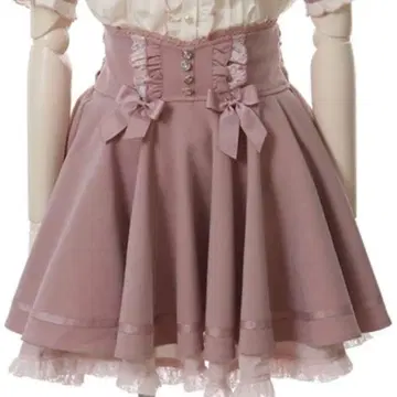 리즈리사 리본 볼륨 플레어 스커트