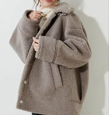 Discoat 스웨이드 절개 봄버 자켓