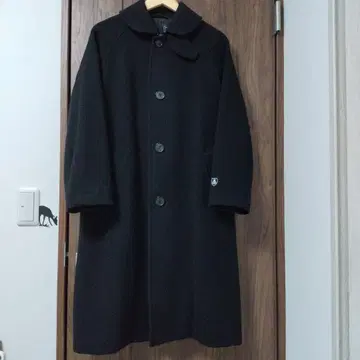 오르치발 울 코트 미들 기장 블랙